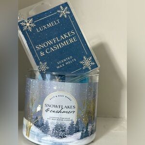 Luxmelt / bath and body works WAX MELTS : snowflakes & cashmere